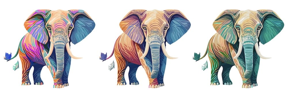 Adobe Illustrator的AI功能 重新上色的應用範例